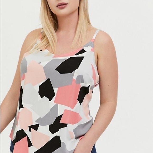 Torrid Ava Multi- geo Color Block Challis Cami Tank Top - Picture 1 of 10